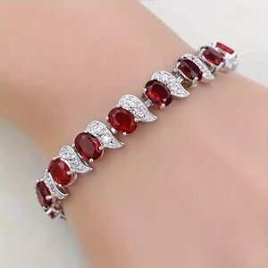 Synthetic Ruby Bracelet